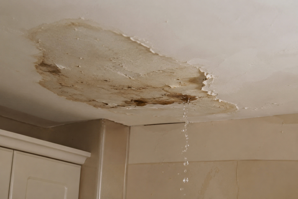 Ceiling Leak From Bathroom Above