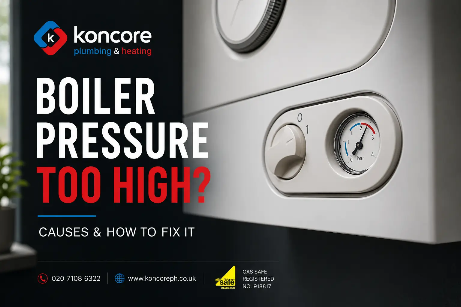 Boiler pressure gauge reading too high